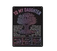 Cartello rustico in metallo, regalo per la figlia dalla mamma, il mio unico desiderio per te è distendi i tuoi venti e vola come un, compleanno e laurea per la figlia dalla mamma, 12x16 pol