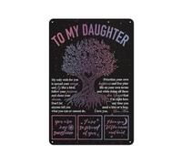 Cartello rustico in metallo, regalo per la figlia dalla mamma, il mio unico desiderio per te è distendi i tuoi venti e vola come un, compleanno e laurea per la figlia dalla mamma, 8x12 poll