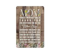 Cartello rustico in metallo, regalo per la mamma, toccante poesia per la madre da parte di figlio o figlia, stampe, poster, decorazioni da parete per la casa, regali significativi per la mamma, ide
