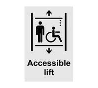 CARTELLO SEGNALETICO - Accessible Lift - segnale