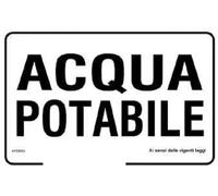 CARTELLO SEGNALETICO - Acqua potabile scritta - segnale