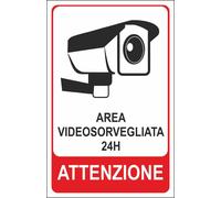 CARTELLO SEGNALETICO - Area videosorvegliata 24h - segnale