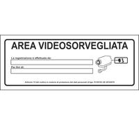 CARTELLO SEGNALETICO - Area Videosorvegliata con operatore UNI - segnale