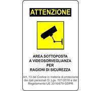 CARTELLO SEGNALETICO - AREA VIDEOSORVEGLIATA CORRETTO - segnale