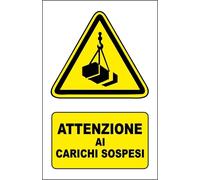 CARTELLO SEGNALETICO - ATTENZIONE AI CARICHI SOSPESI 1 - segnale