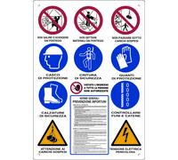 Cartello Segnaletico Cantieri Edili cm 60x80 in Polionda Edilizia