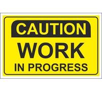 CARTELLO SEGNALETICO - CAUTION WORK IN PROGRESS - segnale