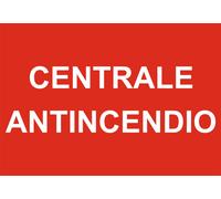 CARTELLO SEGNALETICO - CENTRALE ANTICENDIO SCRITTA - segnale