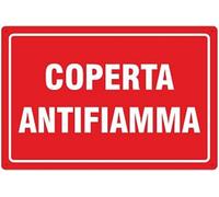 CARTELLO SEGNALETICO - Coperta antifiamma scritta - segnale antincendio