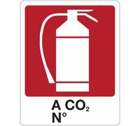 CARTELLO SEGNALETICO- ESTINTORE A CO2 N - segnale segnaletica