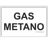 CARTELLO SEGNALETICO - GAS METANO scritta - segnale