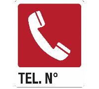 CARTELLO SEGNALETICO ISO - antincendio - Tel. N° - segnale