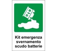 CARTELLO SEGNALETICO - Kit emergenza svernamento scudo batterie - segnale