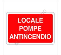 Cartello Segnaletico Locale Pompe antincendio