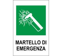 CARTELLO SEGNALETICO - MARTELLO DI EMERGENZA - segnale