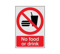 CARTELLO SEGNALETICO - No Food Or Drink - segnale