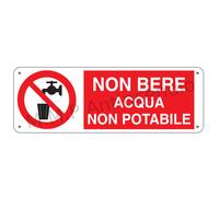 Cartello Segnaletico Non bere acqua non potabile