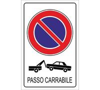 CARTELLO SEGNALETICO - PASSO CARRABILE MOD2 - segnale