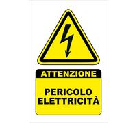 CARTELLO SEGNALETICO - PERICOLO ELETTRICITÀ mod2 - segnale