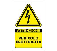 CARTELLO SEGNALETICO - PERICOLO ELETTRICITÀ - segnale
