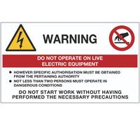 CARTELLO SEGNALETICO - pericolo elettrico - Warning - ENG- segnale segnaletica