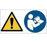 CARTELLO SEGNALETICO - Pericolo, leggere il manuale di istruzioni - segnale