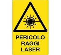 CARTELLO SEGNALETICO - PERICOLO RAGGI LASER - segnaletica segnale
