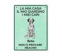 CARTELLO SEGNALETICO PERSONALIZZATO - La mia casa, il mio giardino, i miei cari - Adesivo Extra Resistente, Pannello in Forex, Pannello In Alluminio (Adesivo, 20x31 cm)