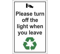 CARTELLO SEGNALETICO - Please Turn Off The Light When You Leave - segnale