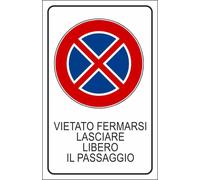 CARTELLO SEGNALETICO - PROPRIETÀ PRIVATA LASCIARE LIBERO IL PASSAGGIO - segnale