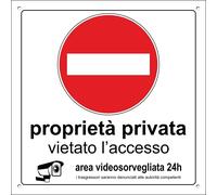 CARTELLO SEGNALETICO - PROPRIETÀ PRIVATA VIETATO ACCESSO - segnale
