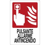 CARTELLO SEGNALETICO - PULSANTE ALLARME ANTINCENDIO - segnale
