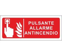 CARTELLO SEGNALETICO - PULSANTE ALLARME ANTINCENDIO UNI - segnale