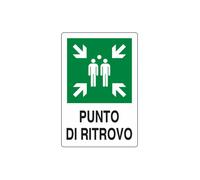 Cartello segnaletico Punto di Ritrovo 30x20 cm