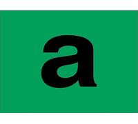 CARTELLO SEGNALETICO QUADRATO - LETTERA A - FONDO VERDE - MERCI PERICOLOSE (ADR)