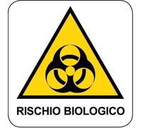 CARTELLO SEGNALETICO QUADRATO - PERICOLO RISCHIO BIOLOGICO - segnale