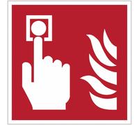 CARTELLO SEGNALETICO QUADRATO - Pulsante di allarme antincendio - segnale