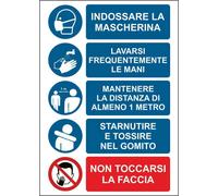 CARTELLO SEGNALETICO - REGOLE DI SICUREZZA E COMPORTAMENTO - segnale