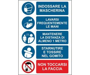 CARTELLO SEGNALETICO - REGOLE DI SICUREZZA E COMPORTAMENTO - segnale