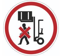 CARTELLO SEGNALETICO ROTONDO - Divieto di stazionare sotto il carico - segnale