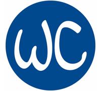 CARTELLO SEGNALETICO ROTONDO - toilette wc - segnaletica segnale