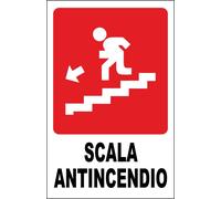 CARTELLO SEGNALETICO - SCALA ANTINCENDIO SINISTRA - segnale