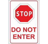 CARTELLO SEGNALETICO - STOP DO NOT ENTER - segnale