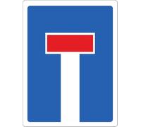 CARTELLO SEGNALETICO - STRADA SENZA USCITA - Adesivo Extra Resistente, Pannello in Forex, Pannello In Alluminio (Alluminio, 20x31 cm)