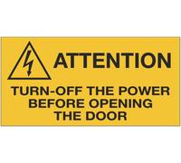 CARTELLO SEGNALETICO UNI - Attention - Turn-off the power - segnaletica segnale