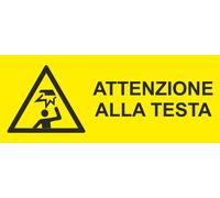 CARTELLO SEGNALETICO UNI - Attenzione alla testa - segnale pericolo