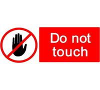 CARTELLO SEGNALETICO UNI - Do not touch - segnale di divieto