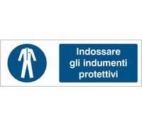 CARTELLO SEGNALETICO UNI - Indossare gli indumenti protettivi - segnaletica
