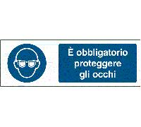 CARTELLO SEGNALETICO UNI ISO - È obbligatorio proteggere gli occhi - segnale NL