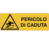 CARTELLO SEGNALETICO UNI -Pericolo di caduta - segnale segnaletica